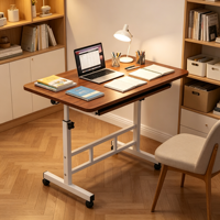 Bureau d'ordinateur portable en bois ergonomique, réglable, convertible et pivotant, pour étudiants, simple, pour la maison et la chambre