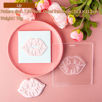 Valentijnsdag Koekjesvorm Hart Lip Cookie Cutter Acryl Fondant Schimmel Stempel Voor Cake Decoreren