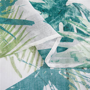 Usine Fournir Directement Plantes Tropicales <span class=keywords><strong>Vert</strong></span> Polyester <span class=keywords><strong>Lin</strong></span> Numérique Imprimé Rideau De Fenêtre - Product Image 6
