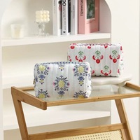 Sac de voyage personnalisé respirant avec fermeture éclair pour sèche-cheveux, grande capacité, pochette cosmétique en velours avec doublure contrastante, pour sèche-cheveux et articles de toilette