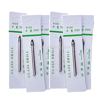 Emballage de carte blister C45 tige en acier au carbone simple pointe de coupe en carbure YG6 foret en verre pour carreaux