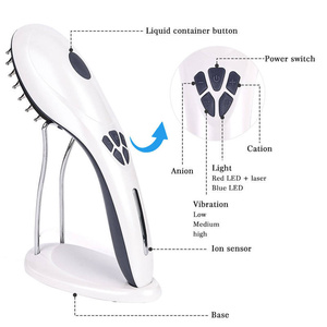 Cepillo de Masaje Eléctrico para el Cuidado del Cabello con Vibración, Masajeador de <span class=keywords><strong>Cuero</strong></span> <span class=keywords><strong>Cabelludo</strong></span> Portátil para Aliviar el Estrés - Product Image 5