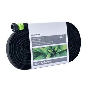 Winslow & Ross 15M Koppelbare Tuin Druppelirrigatie Slang Pvc Binnenband Platte Soaker Slang Met 2 Stuks Plastic Connecter