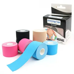 Fabriek Groothandel Elastische Sport Tape Spierverzorging Sport Gezondheidszorg Waterdichte Kinesiologie Tape