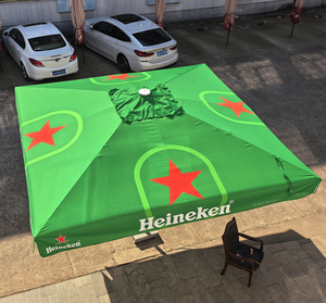 Parasol de terrasse extérieur 4x4m moderne, pliable, léger, imperméable, écologique, facile à ouvrir, avec logo <span class=keywords><strong>Heineken</strong></span> - Product Image 2