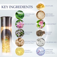 Gel hydratant sans huile Royal Herb SS Flocons d'or Produit de soin Crème de luxe pour le visage Fournisseur du Japon Soins de la peau