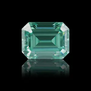 SICGEM-moissanita antigua suelta, diamante verde vívido de Wuzhou moissanita