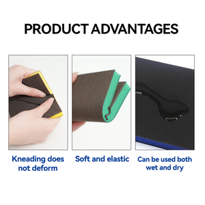 Éponge de ponçage multicolore haute efficacité SCORPION STAR, tampon en mousse humide/sèche, garantie 3 ans, 100x120mm, pour ponçage automobile et bois. - Product Image 6