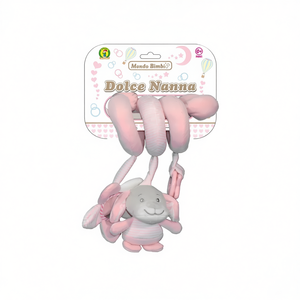 Dolce Nanna Pink Spiral Rattle 25 Cm Baby Teether <b>Toy</b> - Product Image 2