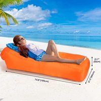 WOQI - Chaise longue gonflable de haute qualité, sac de couchage gonflable pour le camping, canapé gonflable pour la plage
