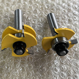 ريشة راوتر بثلاث شفرات مزودة بطرف كربيدي، بساق دائري 1/2 بوصة و 12 مم، وعرض 46 مم، لعمل نمط T & G على الأبواب والألواح، لفتح الأخاديد على الألواح - Product Image 3