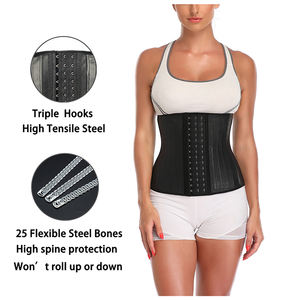 Faja de control de barriga delgada <span class=keywords><strong>para</strong></span> entrenamiento de cintura deshuesada de látex y acero 100% de alta calidad <span class=keywords><strong>para</strong></span> Tallas grandes - Product Image 3