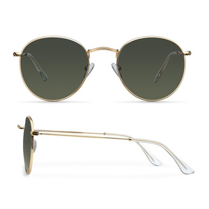 Gafas de sol con montura redonda de Metal para hombre, lentes polarizadas con UV400, personalizadas, fabricante de <span class=keywords><strong>China</strong></span> - Product Image 3