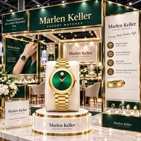 MRALEN KELLER M-1923 Nouvelle Montre Tendance Unisexe de Marque, Simple, en Acier Inoxydable avec Bracelet Maille Milanaise, Étanche, à Quartz, pour Couple, Idéale pour les Loisirs