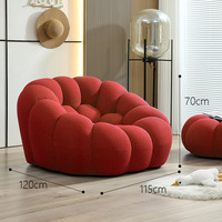 Fauteuil inclinable individuel monobloc compressible, design bulle citrouille, pour le football, pour mobilier d'intérieur