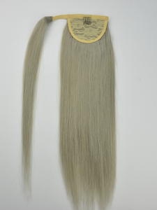 龙湖奢华夹式马尾辫加长100% 中国人头马头发18-24英寸直丝滑柔软无缝混纺 - Product Image 3