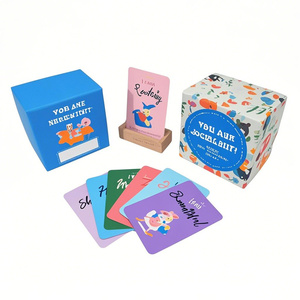 Juego personalizable Motivación Afirmación positiva Tarjetas Logotipo brillante y citas inspiradoras para niños Juego de cartas de memoria - Product Image 1