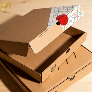 Cajas de <span class=keywords><strong>Pizza</strong></span> Autoarmables de Cartón Corrugado Kraft, Reciclables, Biodegradables y Ecológicas, Impresión <span class=keywords><strong>a</strong></span> Cuatro Colores/UV para Entrega - Product Image 3