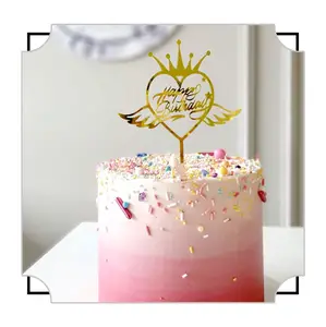 2023 bester Preis Kuchen Design Geburtstags torte Rezept Küchen helfer Dekorieren Versorgung Krone Schloss Glitter Acryl Kuchen Plugin