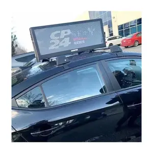 Écran de toit de voiture étanche 960*320mm P4 P5 P6 écran de publicité taxi top led display