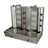 Machine à kebab au gaz en acier inoxydable de qualité commerciale, adaptée aux restaurants, hôtels, traiteurs, avec certificat ISO
