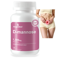 Aeglewell D Mannose Capsules Végétariennes Matière Première Pure Certifiée GMP Complément de Soutien à la Santé Urinaire Féminine