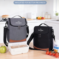 Sac isotherme pliable et réglable en polyester de qualité supérieure avec fermeture éclair et poignée pour le stockage des aliments, les voyages, le camping et les activités de plein air