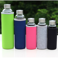 Bouteilles d'eau en verre portables, réutilisables, écologiques, personnalisées, transparentes, anti-fuite, pour le sport, minimalistes, 280 ml, 360 ml, 420 ml, 550 ml