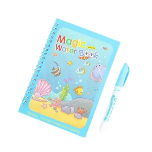 Best Selling Magic Water Coloring Book With Pen Water Painting Books For Kids Learning Products