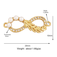 À la mode amour maman flèche éléphant loup Lion léopard connecteur à double trou, fermoir en zircone Bracelet à bricoler soi-même collier composants approvisionnement L37