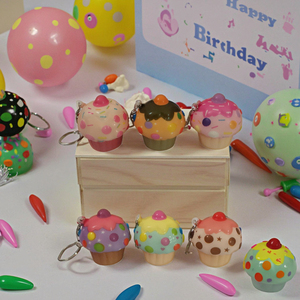 Porte-clés Super Doux en Forme de Cupcake Crème, Jouet Squishy en PU à Rebond Lent, Cadeau Anti-Stress pour Enfants et Adultes, Jouet de Décompression - Product Image 3