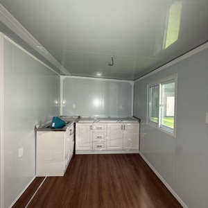 Casa Container Espandibile da 40 Piedi con Telaio in Acciaio Moderno, Design Traspirante, Layout a Doppia Ala, Tetto Triangolare e <span class=keywords><strong>Balcone</strong></span> per Uso Camera da Letto - Product Image 4