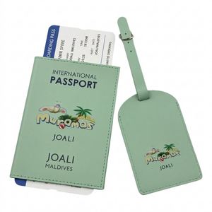 Juego de Porta Tarjetas de Visita de Cuero PU Personalizado, Funda para Pasaporte y Etiqueta para Equipaje para Maletas - Product Image 4