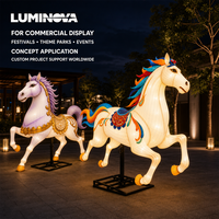 Linterna LED Impermeable para Exteriores con Diseño de Caballo del Zodiaco Chino, Personalizada por la Fábrica de Zigong, para el Festival de Primavera