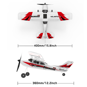 VOLANTEX 76101 U.S Cessna Trainstar Mini 400 RTF Aircraft Model RC Airplane Outdoor RC <strong>Plane</strong> 2.4Ghz Remote Control Toys Gifts - Product Image 6