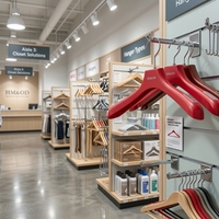 Hochwertige Umweltfreundliche Luxus-Kleiderbügel aus Rotem Kunststoff mit Starken Metallhaken, Platzsparendes Rutschfestes Design für
