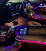 Kit de Actualización de Iluminación Interior con Control MMI, Luz Ambiental Dinámica Activa de 64 Colores para Mercedes-Benz Clase E 2016-2023, W213