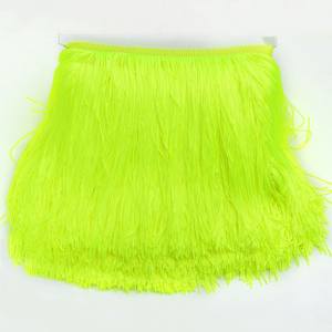 10 mét hai dây mã hóa 20cm dài Neon màu Chinlon ren TRIM Ribbon may rìa tua cho Latin ăn mặc quần áo sân khấu - Product Image 1