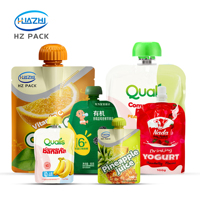 Pochette Doypack personnalisée en plastique alimentaire avec bec verseur, réutilisable, pour emballage de boissons, jus, yaourts
