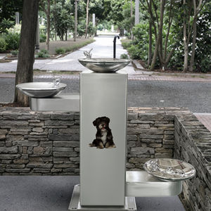 Distributeur d'eau de jardin <span class=keywords><strong>Fontaine</strong></span> à boire extérieure en acier inoxydable avec <span class=keywords><strong>fontaine</strong></span> d'eau fraîche 2 et bassin pour chiens - Product Image 1