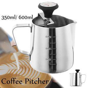 OEM <span class=keywords><strong>caffè</strong></span> Espresso caraffa latte e <span class=keywords><strong>caffè</strong></span> alligatore per la schiuma di latte per il Barista brocca per tazze artistiche per schiumare il termometro brocca - Product Image 3