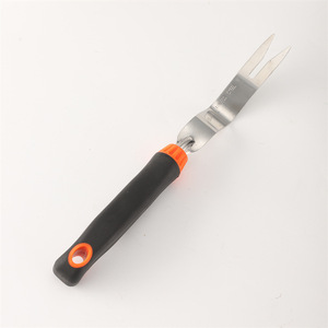 Garden Cultivator Tool Aluminum Alloy 3 Prong With Black Orange Handle For Soil Aeration And Weeding - Product Image 2