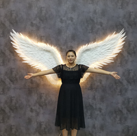 Décoration murale, grandes ailes d'ange en plumes