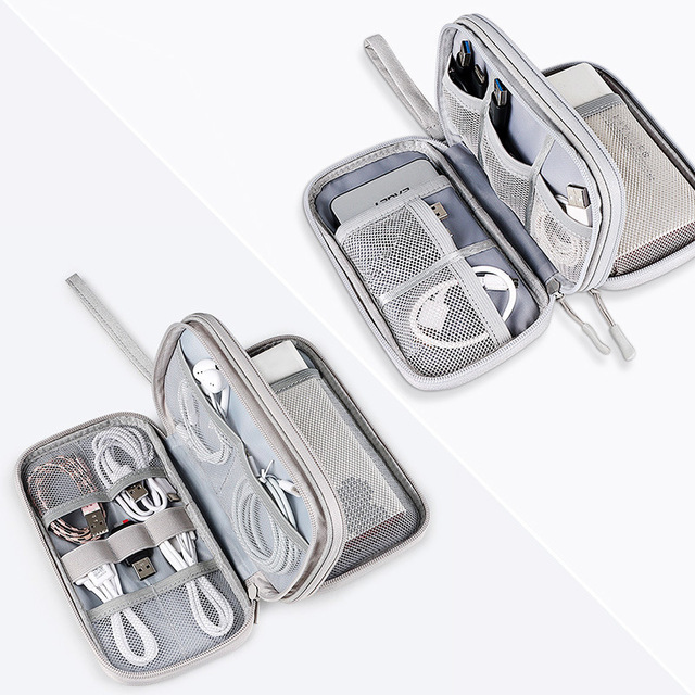 Factory Cheap Portable Digital Usb Charger Cord Cable Bag Travel Electronics Storage Bag Organizer