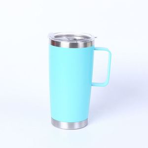 Gobelet isotherme avec poignée 20 oz en acier inoxydable avec couvercle coulissant, compatible porte-gobelet de voiture, cadeau pour hommes et femmes ASM26 - Product Image 4