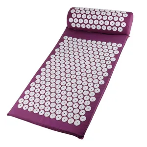 Wholesale Fitness Accessories Body and Back/Neck Acupuncture Massage Mat with ABS Needles and Pillow for Body Massage Products