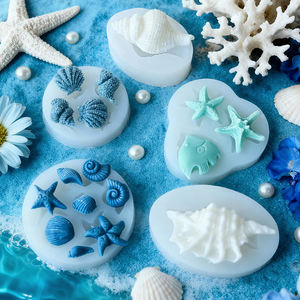 J10-499 Muschel- & Seestern-Silikonform für Fondant & Schokolade Kuchendekoration Backzubehör - Product Image 2