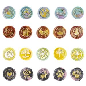 Têtes de sceau en laiton miniatures rondes 1,2 cm x 1,5 cm pour la décoration et la scellure - Product Image 5