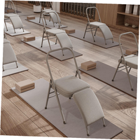Chaise de méditation pliable SENTI, modèle unisexe, design coussin, sans dossier, support standard en acier au carbone, cuir PU, longueur 81 cm