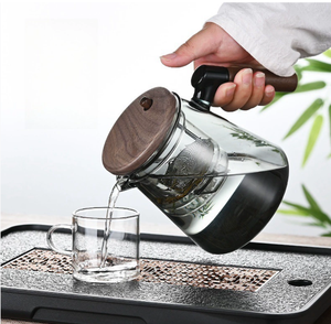 Tetera mágica encantada 2 en 1 con colador, mango de madera, control de prensa, separación de agua, tetera, brujería resistente al calor - Product Image 3